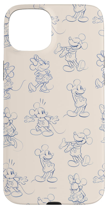 iPhone 16 Plus Disney Mickey and Minnie Mouse Retro Vintage Art Reactions Case